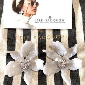 Like Sadoughi lily flower statement earrings